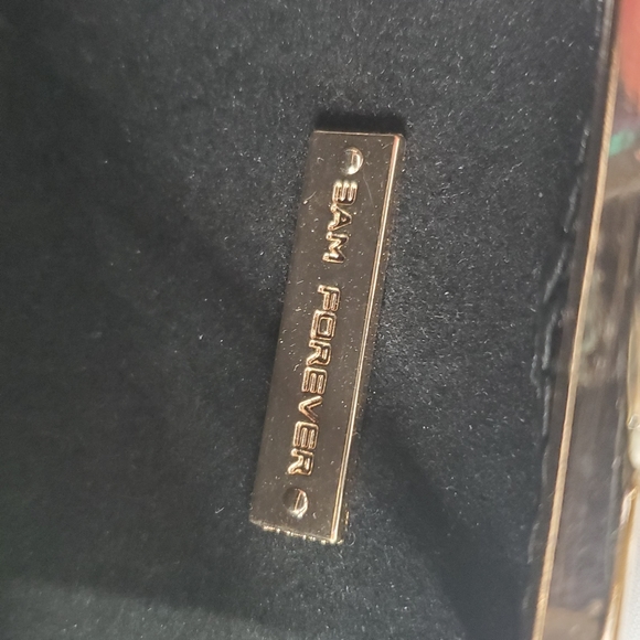 3 AM Forever Box Clutch Purse Black/Gold Trim - Picture 3 of 4